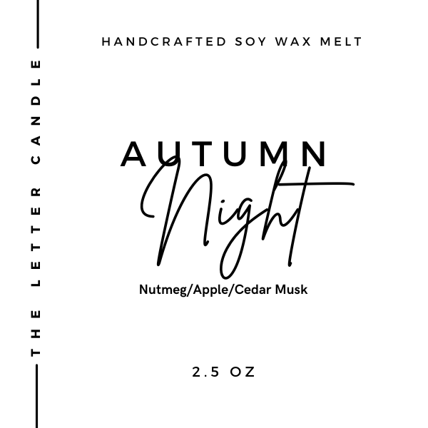 Autumn NIght - Soy Wax Melt 2.5 oz